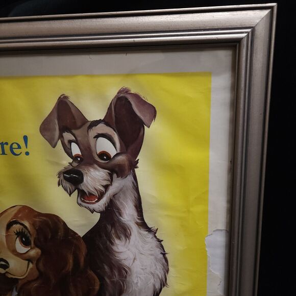 Vintage Disney's Lady and the Tramp Half Sheet Movie Poster 22" x 28" R62/328 - Picture 2 of 15